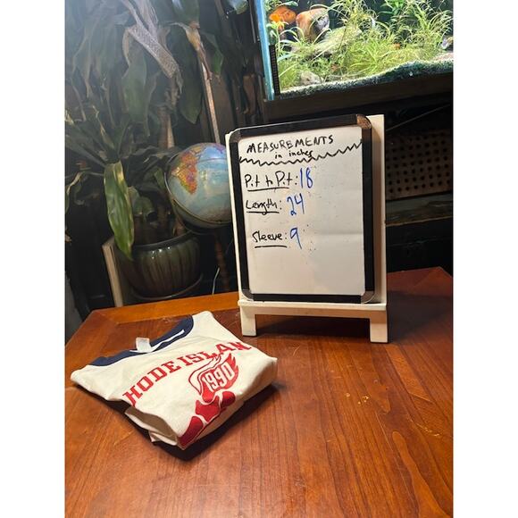 VTG 70s 90s Sportswear Rhode Island Running Ringer T-Shirt Large Single Stitch - Picture 8 of 8